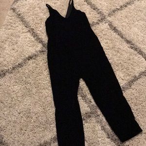 Blk Velour Pants Romper Banana Republic 2 Petite